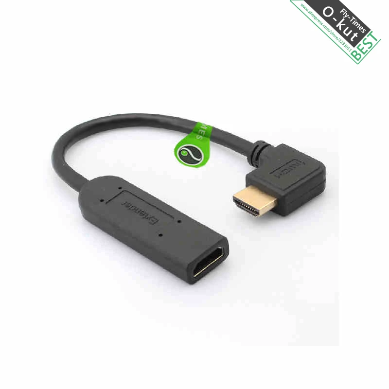 O-KUT Золото HDMI удлинитель 70 м сигнала штекер для Женский изогнуты шнур # o-U11 |