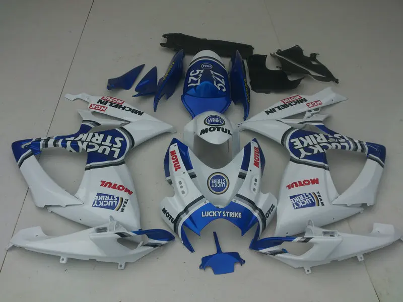 

Motorcycle Fairing kit for SUZUKI GSXR600 750 K6 06 07 GSXR 600 GSXR750 2006 2007 ABS White blue Fairings set+gifts SB106