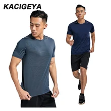 Компрессионные футболки Dri Fit мужские спортивные футболки для бега с коротким рукавом для тренировок, тренировок, фитнеса, тренажерного зала, Спортивная футболка, Топ