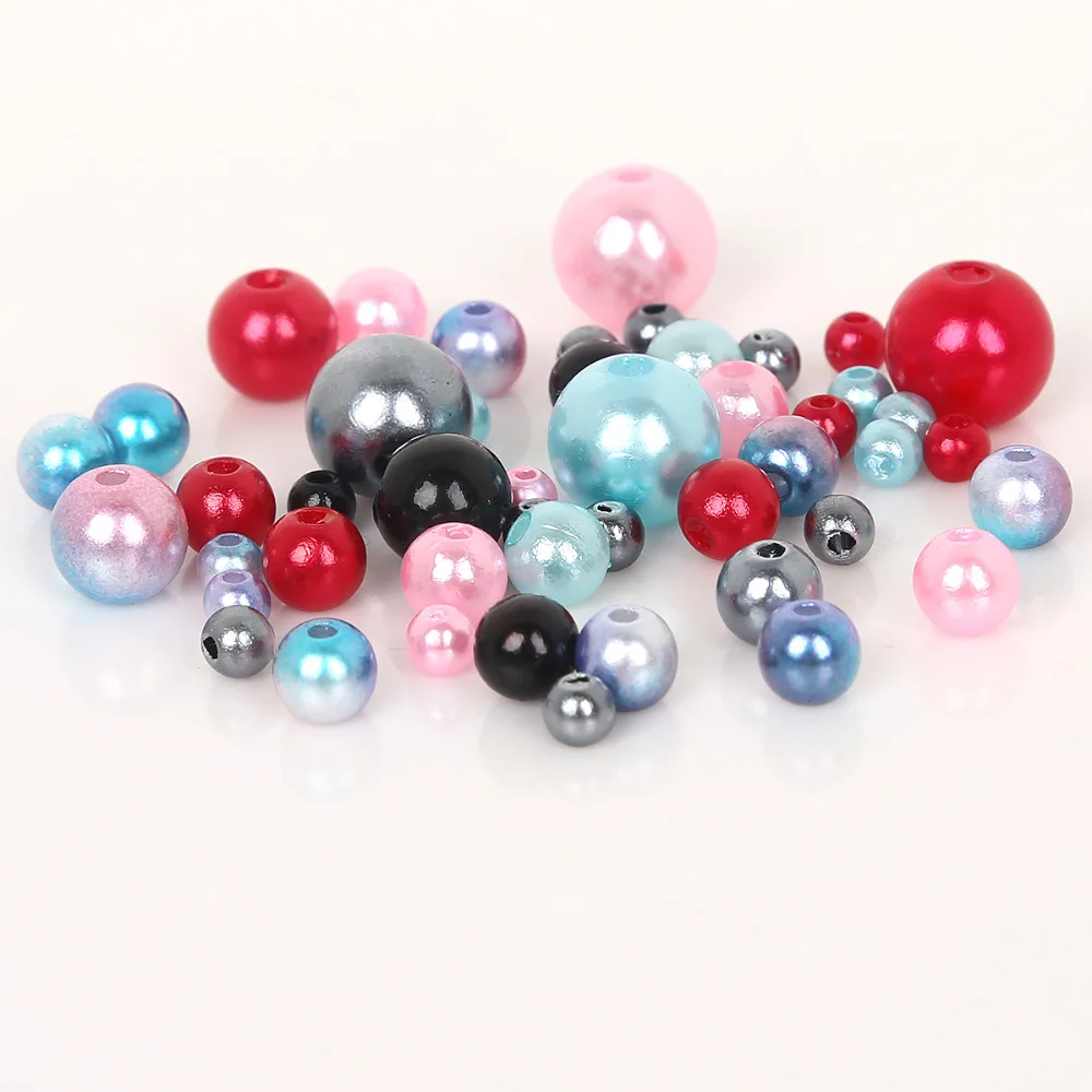 

350pcs/lot Mix Size 4-10mm DIY Imitation Garment Beads Pearl ABS Round Beads For Necklace Bracelet DIY Fashion Jewelry Making
