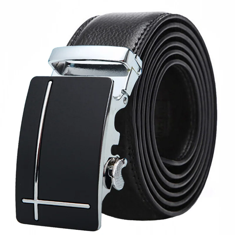 Fashion Automatic Male Belts Men Black Belts Hot sale Leather Belt Top quality 2019 Leather Belts For Men size 110cm-130cm