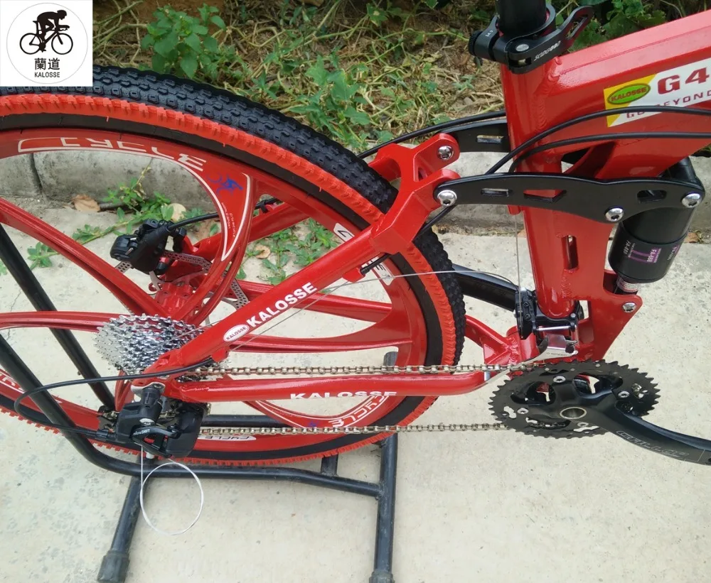 Flash Deal Kalosse  M610  six spokes  bikes   tyre dirt bike  30 speed  folding  mountain bike bicycle , 26*17inch, 13
