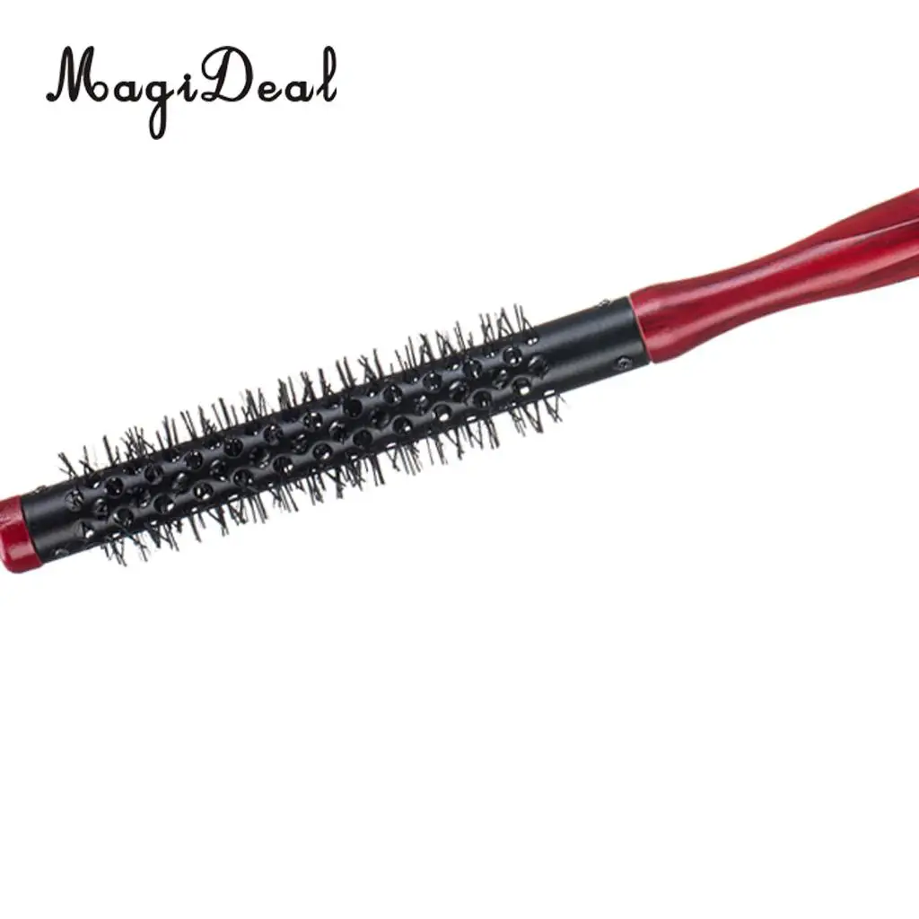 2Pcs/Set Small Mini Round Hair Brush Heat Resistant Nylon Bristles Short Hair Blow Drying Styling Roll Hairbrush 11mm 25mm