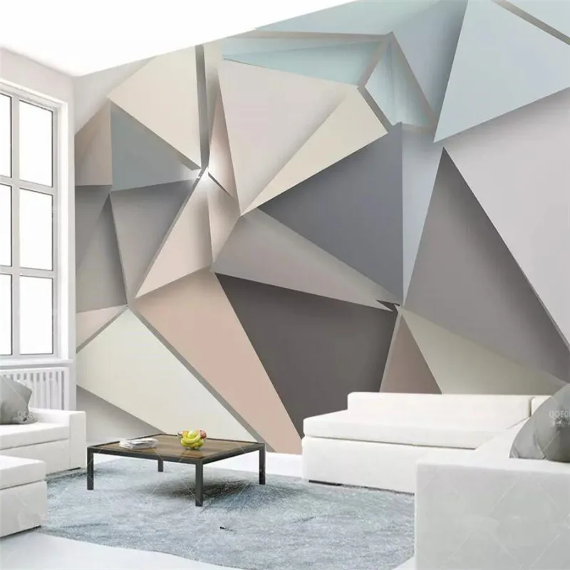 

Simple style 3d stereo TV background wall professional production mural, wallpaper wholesale, custom poster photo wall