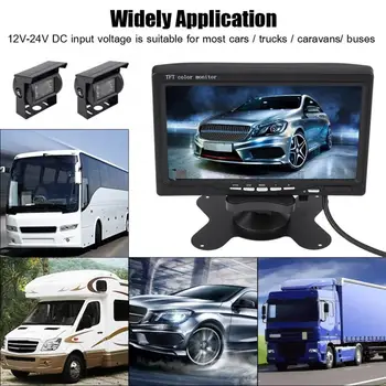 

Oversea 7 Inch TFT LCD Monitor Car Rear View Backup Reversing Camera Night Vision for RV Bus Truck oto aksesuar