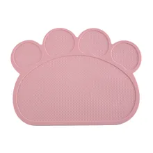 Силиконовый коврик для кормления домашних животных, оранжевый коврик, нескользящий, для домашних животных, 40x30 см, ярко-розовый коврик для еды, для собак, кошек, 19Mer05, P40