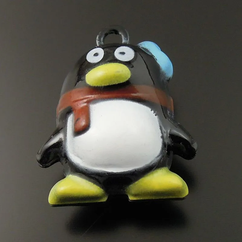

10pcs Cute Penguin Charm Personal Jingle Bell Pendants Necklace Jewelry Accessory Wedding Christmas Lovers Gifts 24*19*13mm