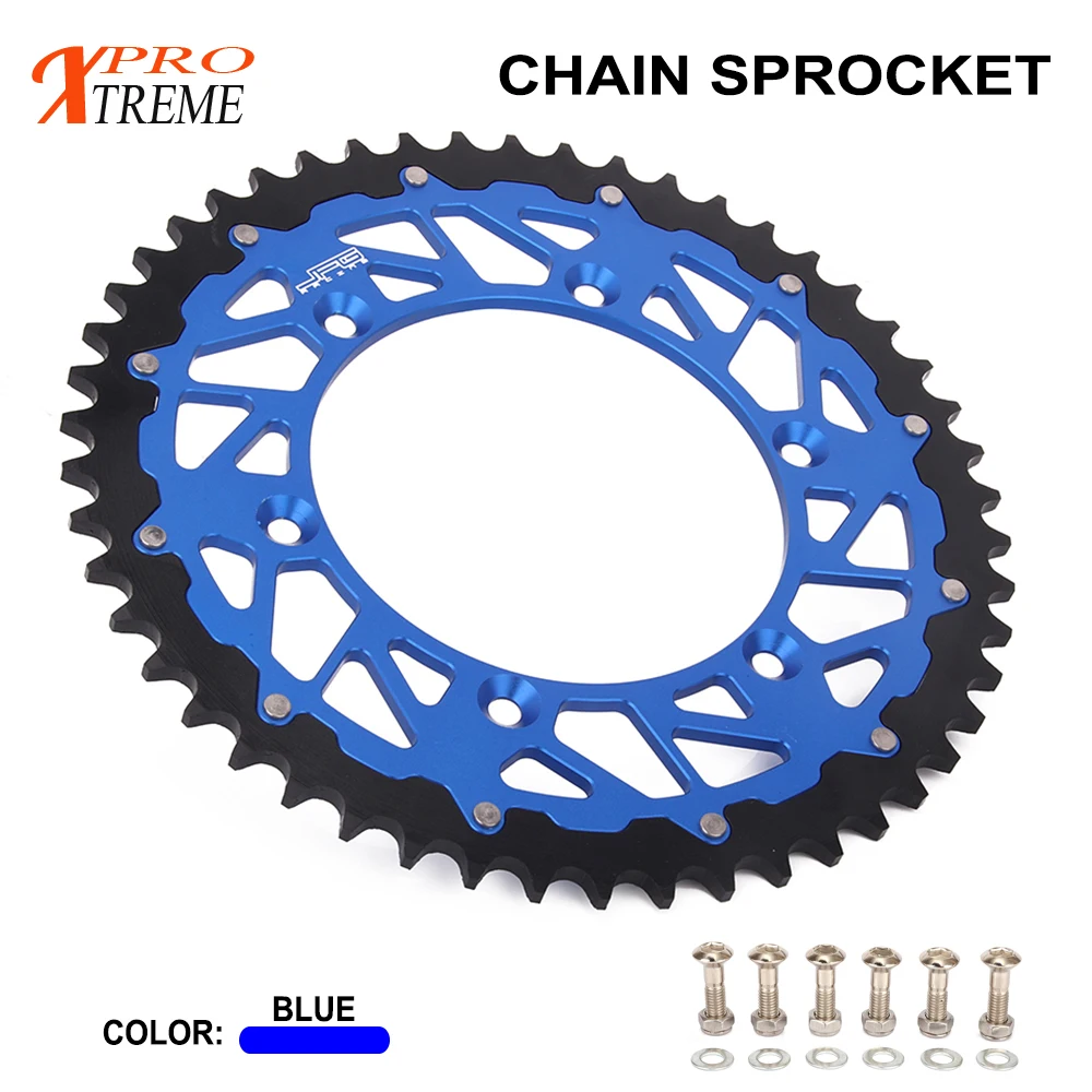 Задняя звездочка цепи 44 46 47T 48T 49T 50 T 51T 52T для YAMAHA YZ125 YZ250 YZ 125 250 TTR230 WRF YZ250F YZ400F YZ450F YZF 426
