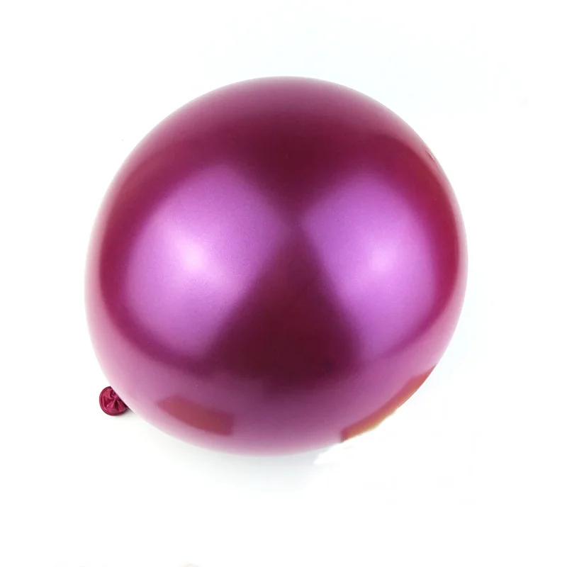 10 шт 12 дюймов металлик латекс хром Свадебный шар вечерние шарики для украшения неоновые стикеры воздушный шарик Гелиевый шар - Цвет: Wine red