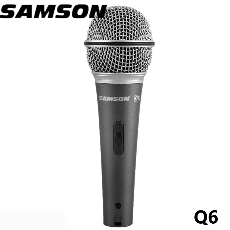 Samson Q6 핸드 헬드 다이나믹 마이크, 전문 보컬 악기 픽업 마이크 컴퓨터 가라오케 녹음마이크 AliExpress
