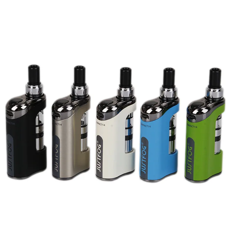 Vape Kit JUSTFOG Compact 14 Starter с 1,8 мл Q14 атомайзер бак 1.6ohm катушка 1500 мАч батарея электронная сигарета, ручка комплект 5 шт