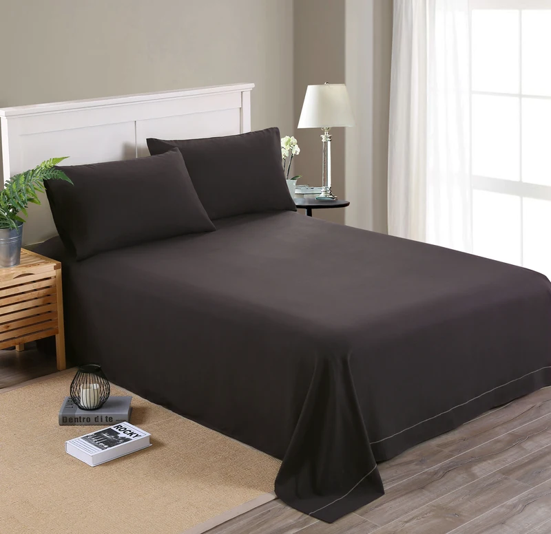 

MECEROCK Solid Color Sanding Bedding Set Flat Sheet and Pillowcase Factory Hot Sale Bed Linens Twin/Twin XL/Full/Queen/King Size