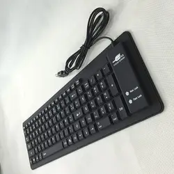 Французская силиконовая клавиатура USB 2,0 силиконовая складная компьютерная клавиатура для ПК @ JH