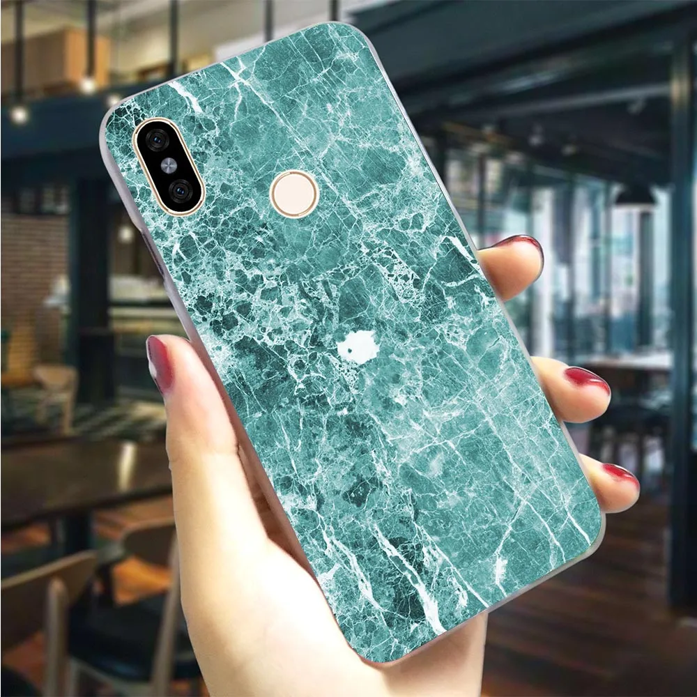 

Hard Cover for Xiaomi Mi A2 Pure Marble Case for Mi A2 Cases A2 Lite 6 8 F1 Back Skin Slim
