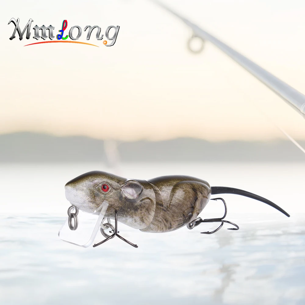 MmLong 6.3 см Пластик Rat Рыбалка Приманка Crank Bait rat4 m 10.3 г 2 сегментов Плавание