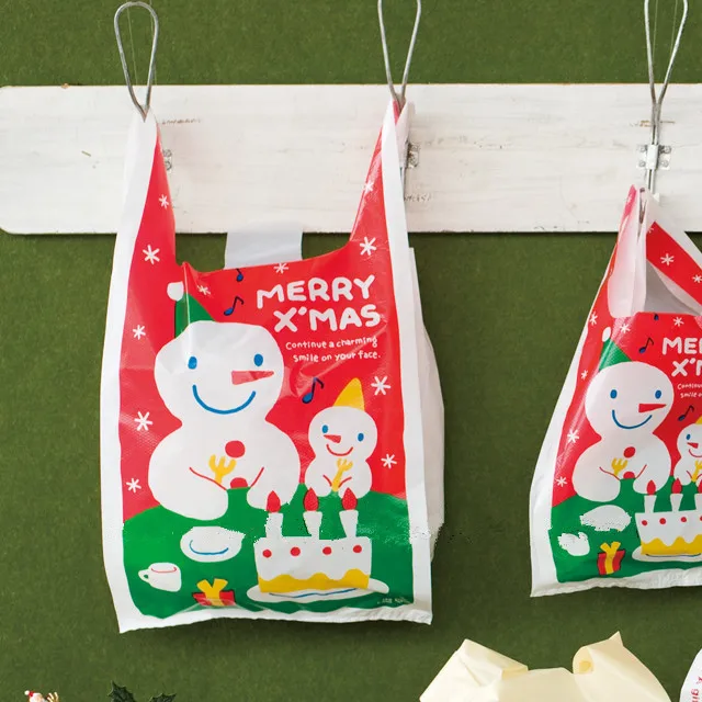 

Free shipping Christmas decoration packing packaging bag plastic bag dessert/candy/gift bag bags party supplies favors