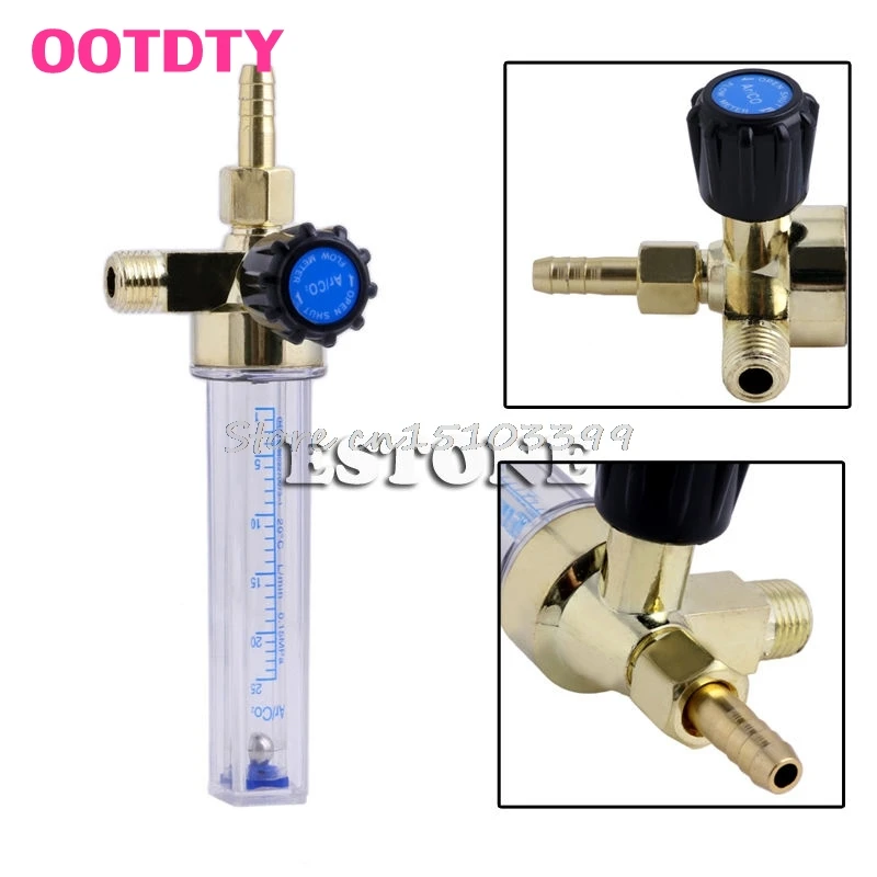 

7mm AR/CO2 Regulator Welding Weld Barb 1/4PT 0.15 MPA Flow Meter Gas Argon G08 Drop ship