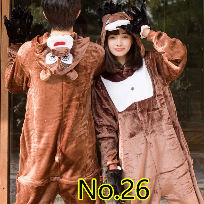 Костюм для сна; пижамы большого размера дома Adulto одежда Пижама Kigurumi Для женщин набор Костюмы для костюмированной вечеринки Для мужчин - Цвет: Xiong Da