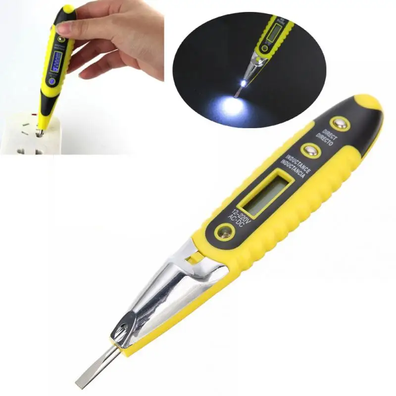 

AC12~220V Multifunction Non-Contact Safely Quickly Accurately Electric Test Pen Voltage Digital Display Detector Tester