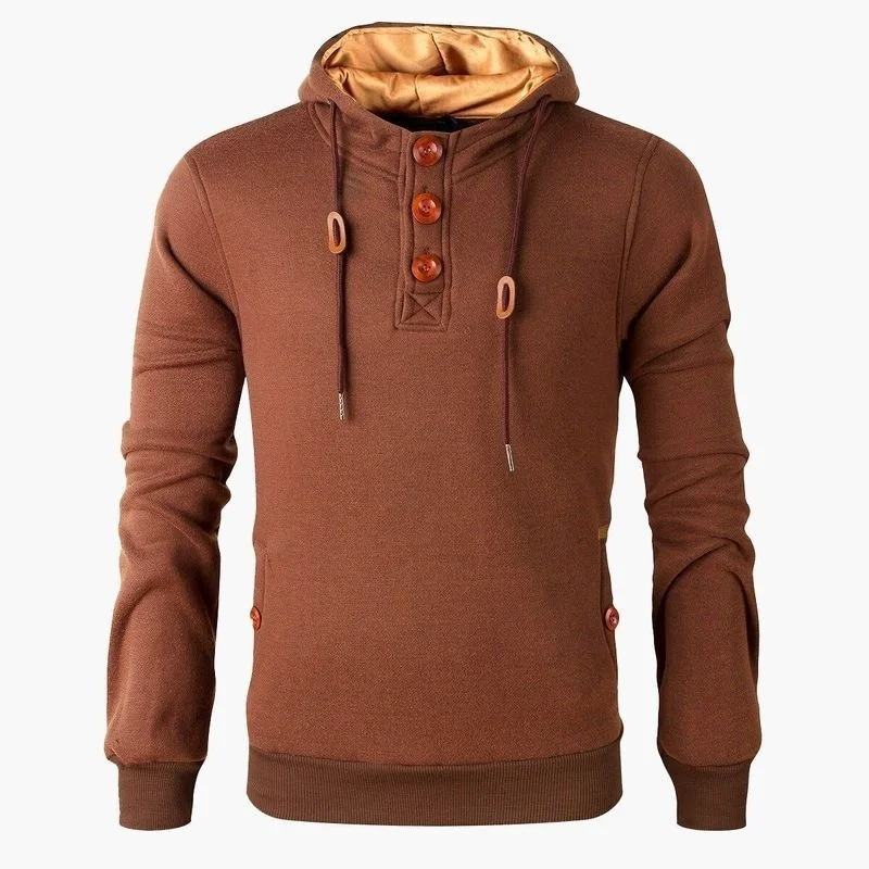 

ZOGAA 2019 Spring Men Hoodie Stitching Color Pullover Button Tie Hooded Decorative Hoodies Casual Street Pullover 6 Color S-3XL