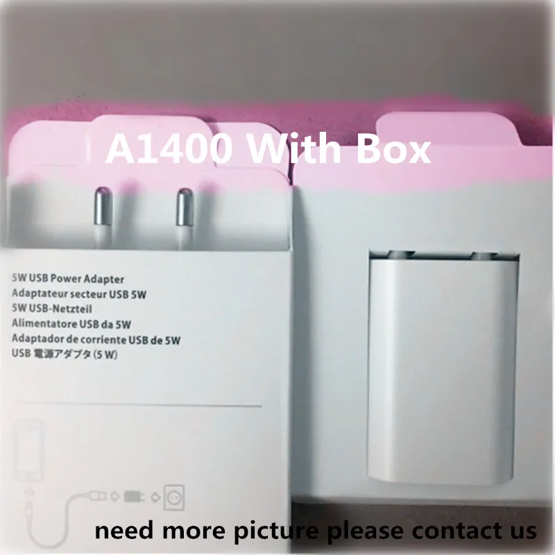 

10pcs/lot High Quality A1400/A1385 5V/1A EU/US USB charging Adapter For 8 x 5 5S 6 6s 7 xs max plus with retail box