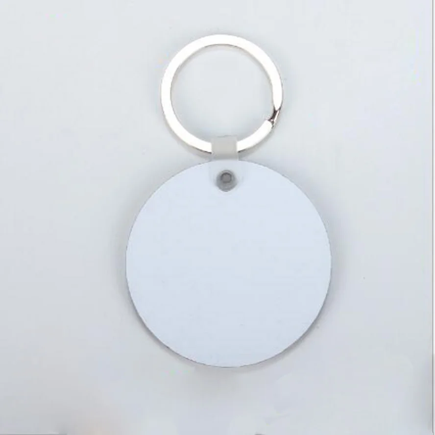 10 шт. DIY МДФ двойная белая пустая модная цепочка для ключей сублимационный деревянный ключ кольца для термопечати передачи ювелирных изделий фото подарок
