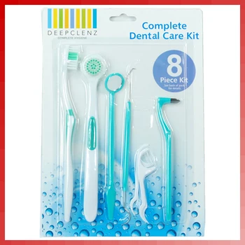 

YAS 2sets/lot Dental Care Tooth Brush Kit Floss Stain Tongue Picks Teeth Denticlean