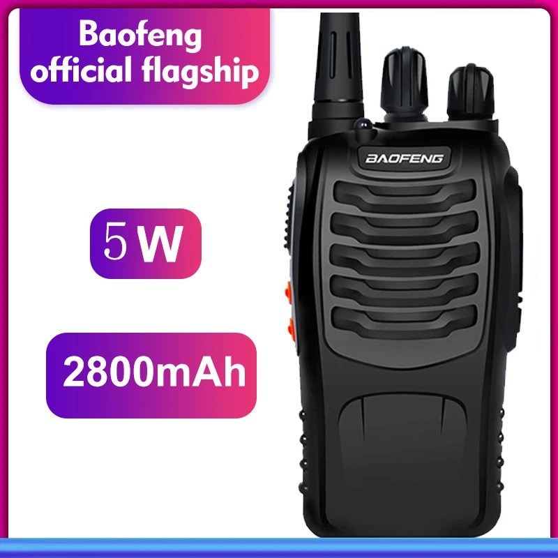 2 шт BAOFENG BF-888S рация UHF двухстороннее радио baofeng 888 s UHF 400-470 MHz 16CH Портативный приемопередатчик с наушником