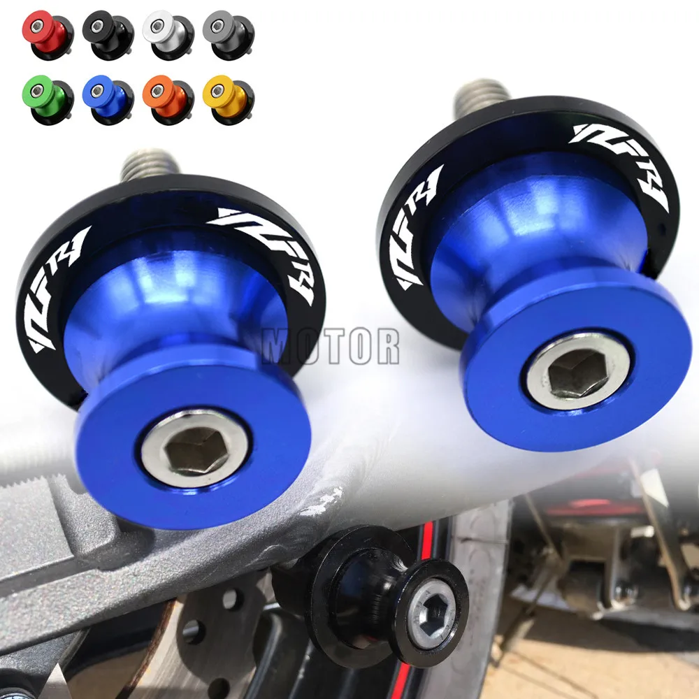 

6MM For Yamaha YZF R1 1998-2016 YZFR1 YZF-R1 CNC Motorcycle Rear Swingarm Sliders Spools Stand Paddock Screws Swing Arm Protect