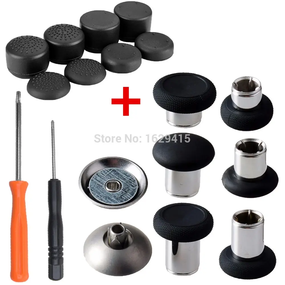 

IVYUEEN Metal Magnetic Bullet Buttons for DualShock 4 Playstation 4 PS4 pro slim Controller with 8 Thumb Stick Caps for Xbox one
