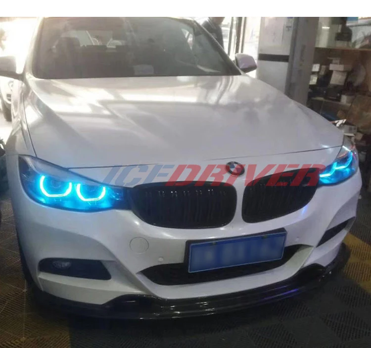 Icedriver для BMW 3 серии ангельские глазки F30 DRL RGB многоцветный светодиодный щит F31 F34 3 GT дневные ходовые огни красный синий Демон глаз