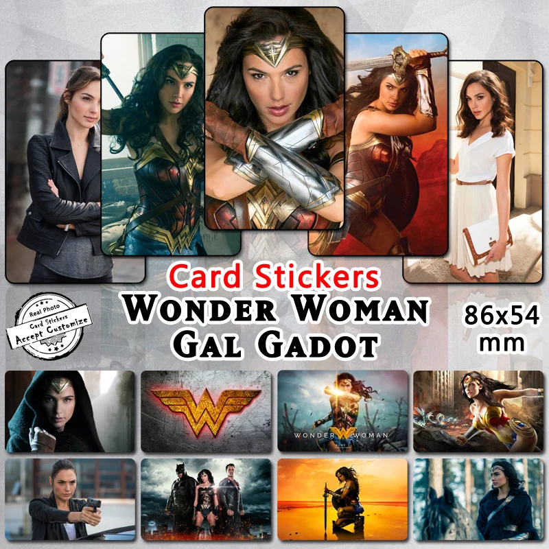 35pcs Wonder Woman 2017 Gal Gadot Card Stickers Gisele Beautiful Actress Movie Star Fans Collectible Gift