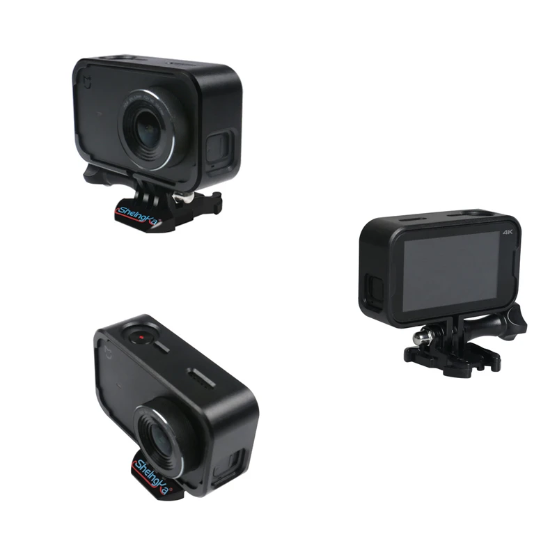 Protective Silicone cover with lens cap + Protective Frame Case Housing black for Xiaomi Mijia Mini Action Camera Accessories (10)