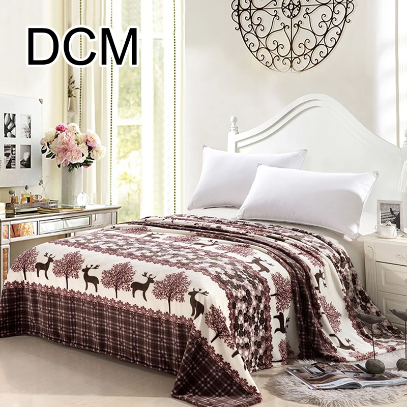 Bed Cover Blanket Flannel Blanket Warm Soft Fleece Throw Sofa Cheap