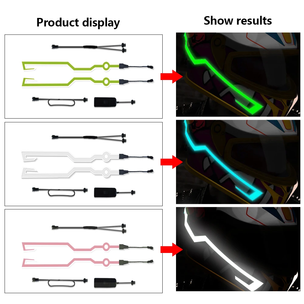 Мотоциклетный шлем с подсветкой водонепроницаемый прочный мотоцикл ночной езды сигнальная панель мигающая полоса СВЕТОДИОДНЫЙ светильник Шлем Комплект