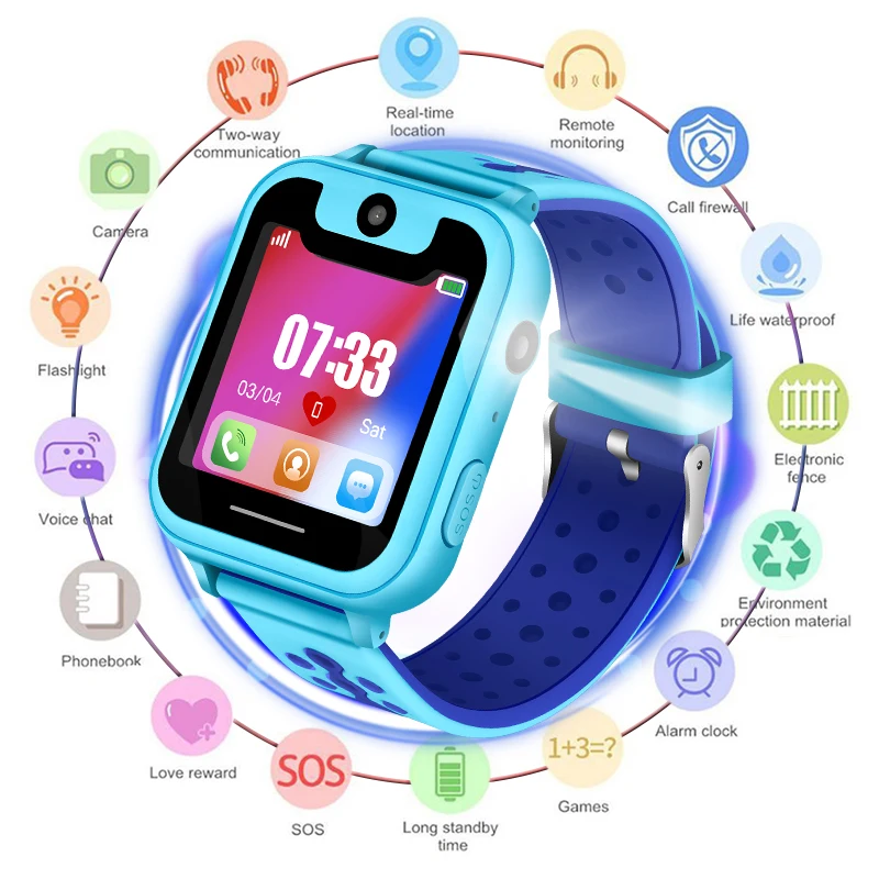 

LIGE New Waterproof Children smartwatch SOS Emergency Call LBS Security Positioning Tracking Baby Digital Watch Support SIM Card