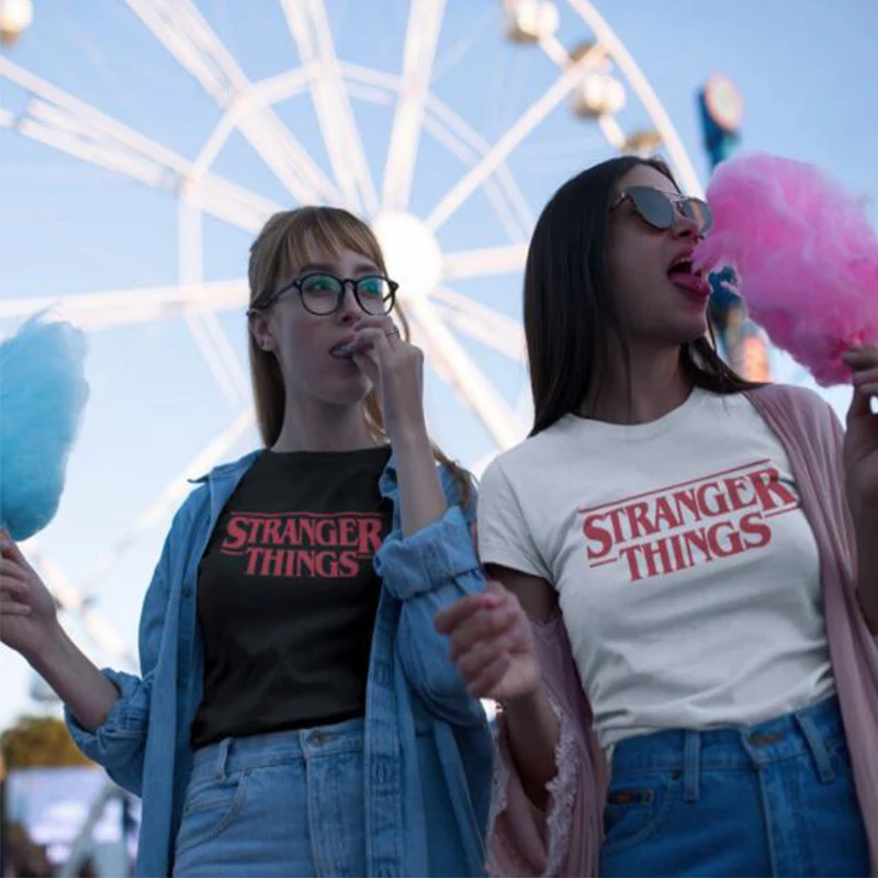 

2018 Stranger Things Short-Sleeved Printed Letters Women'S Graphic Tees Tumblr Popular Shirts Tshirt Summer Style Tops T Shirt