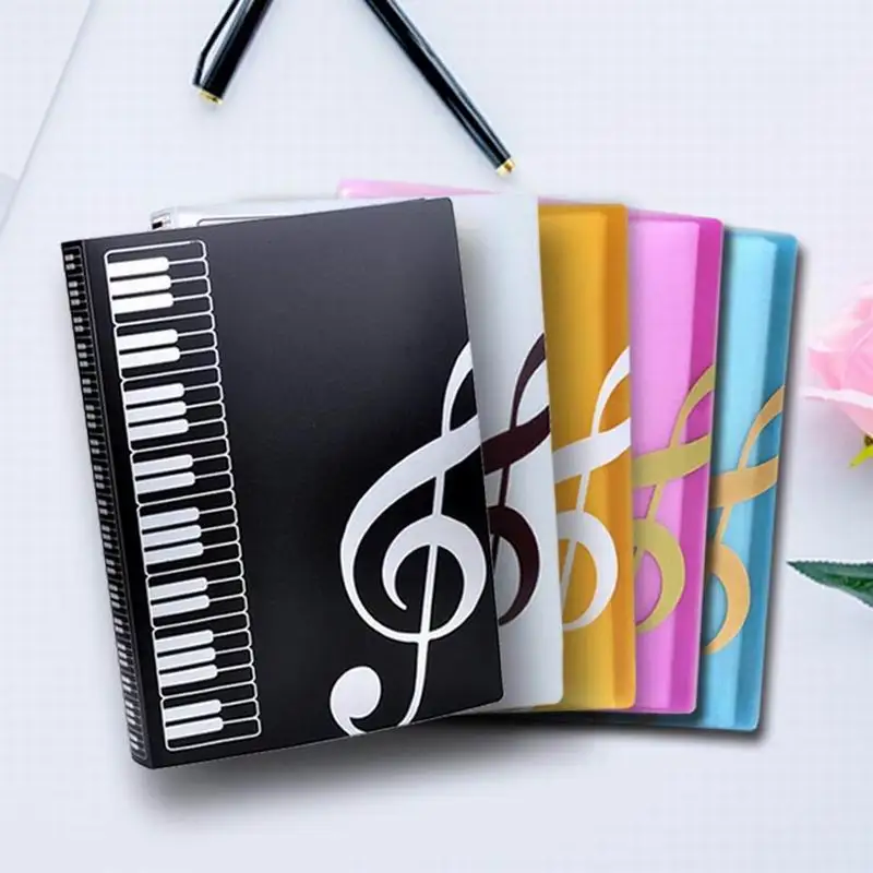 Music folder piano score folder Music folder storage Holder A4 Size Folder,40 Pockets Chorus dedicated Sheet Music Folder 