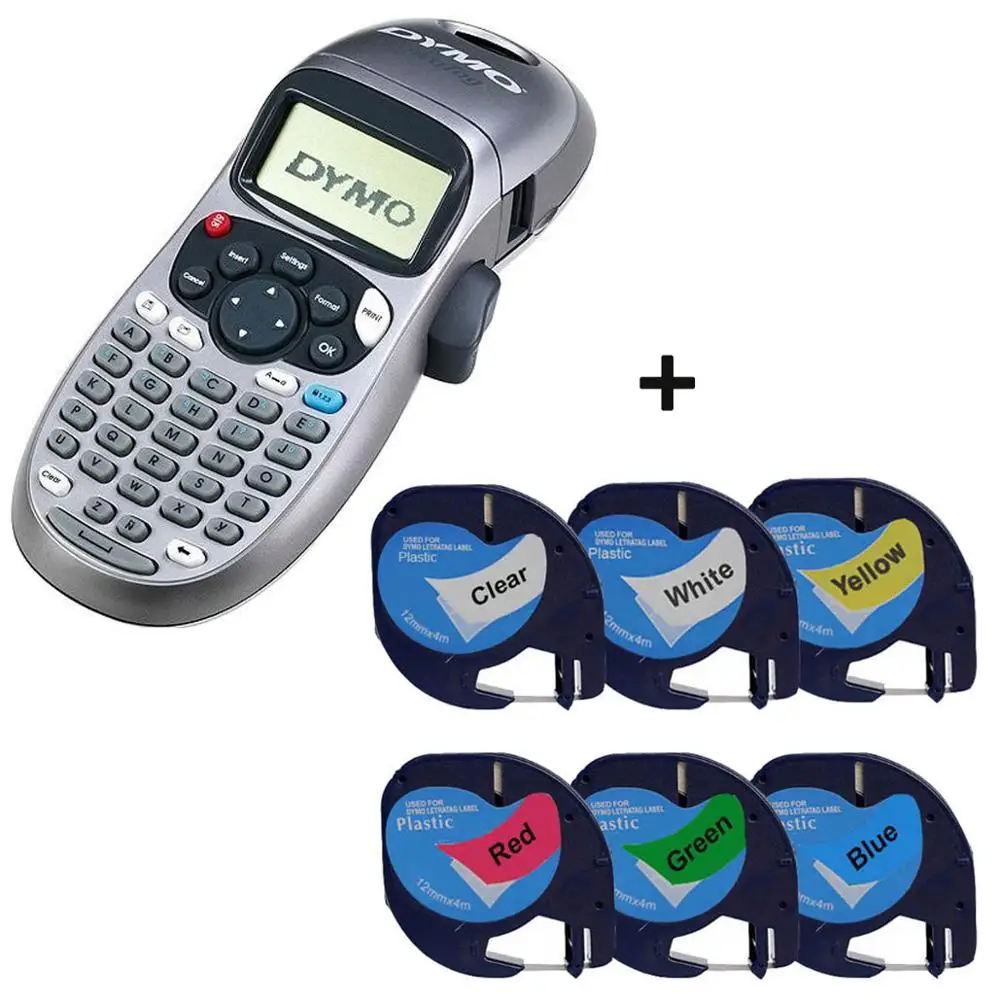 Set A Compatible for Dymo LT-100H Handheld Label Printer for Dymo Letratag label refills LT 12267/91200/91201/91202/91203/91204/91205 - Цвет: Set A