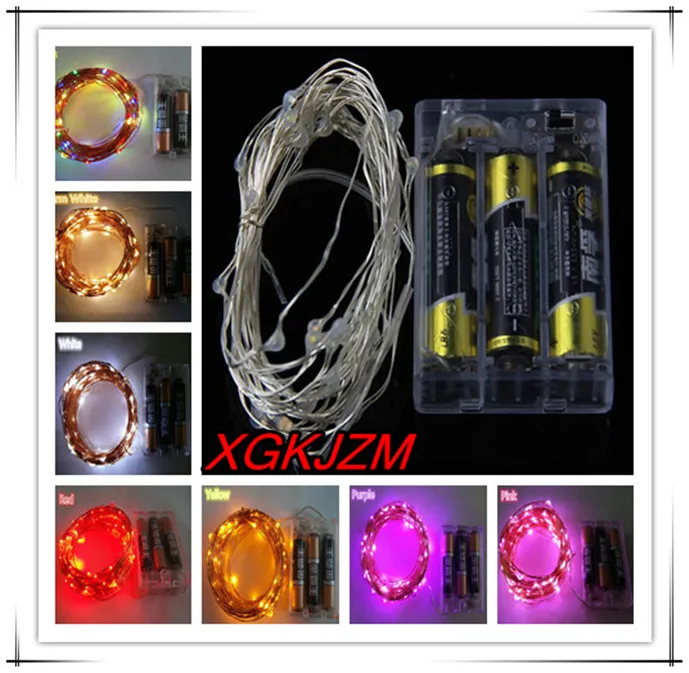 

AA battery box copper 5 meters 50 LED light string Christmas holiday lights