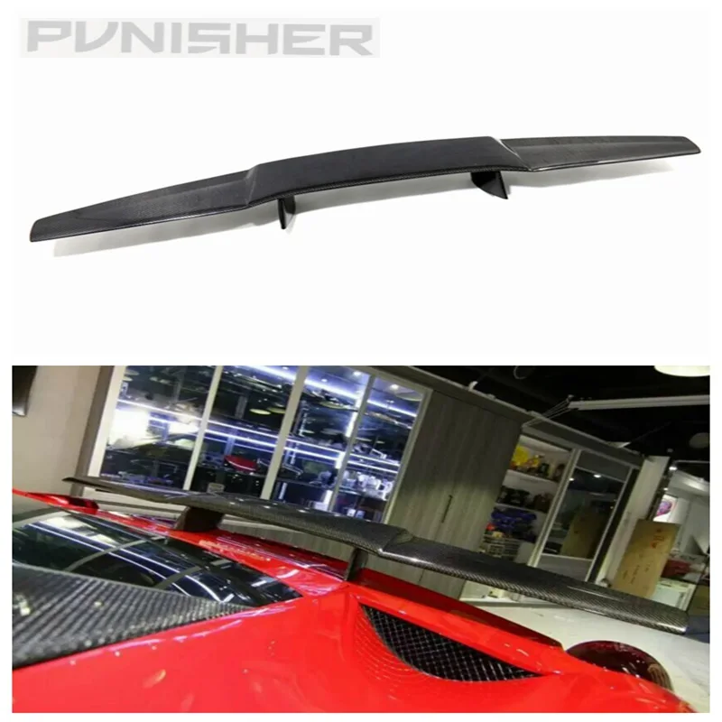 Carbon Fiber Car body kit Rear Trunk Spoiler Lip Wing Body Kits rear diffuser rear lip For Ferrari 458