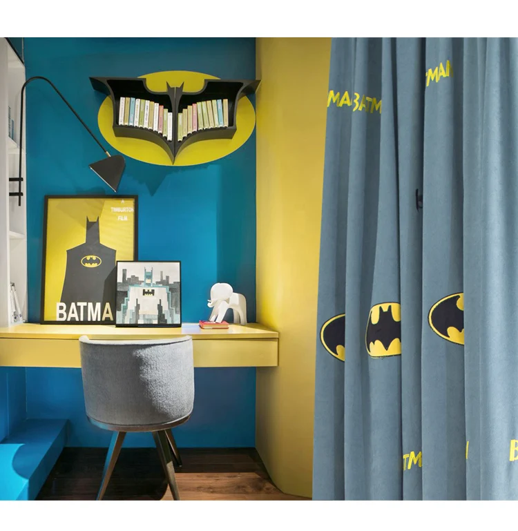Вышитые изолированные затемненные шторы для мальчика комнаты мультфильм детская комната спальня Красочные Звезды тюль шторы, изготовленные на заказ N7& 3