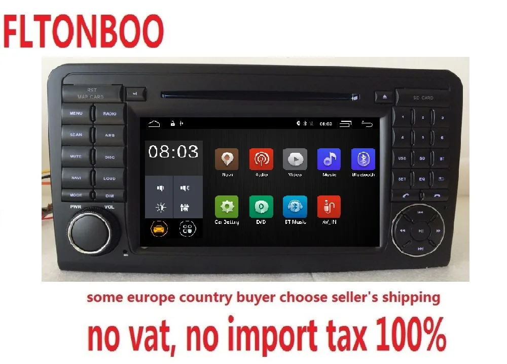 Best Android 8.1 For Mercedes Benz GL ML CLASS W164 ML350 ML500 X164 GL320 gps,wifi,radio,BT,Steering wheel,Canbus,free 8g map,mic 5