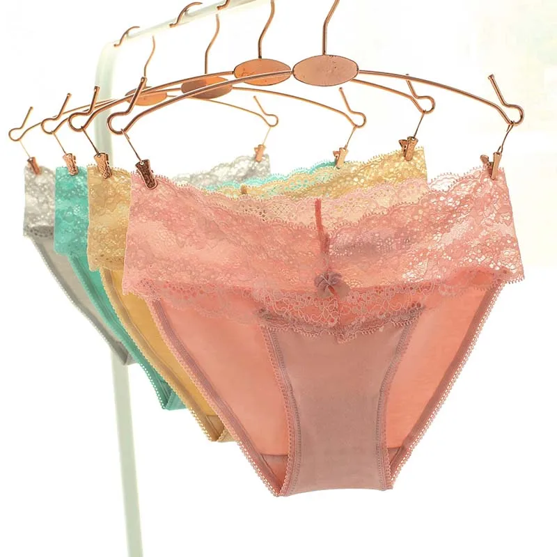 

Female Underwear New Lace soft Cotton Women's Briefs Panties S-XXL free shipping quality