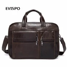 Genuine Leather Men bag Briefcase Leather Briefcase 15″ Laptop Business Bag Men’s Messenger Bags men’s travel bags Handbag 2017