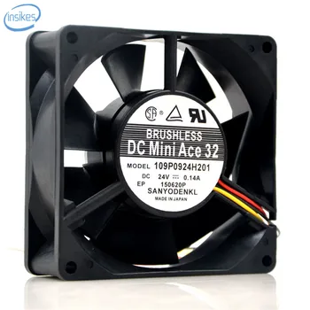 

109P0924H201 Double Ball Bearing Cooling Fan DC 24V 0.14A 3.36W 2850RPM 9232 9cm 92*92*32mm 3 Wires