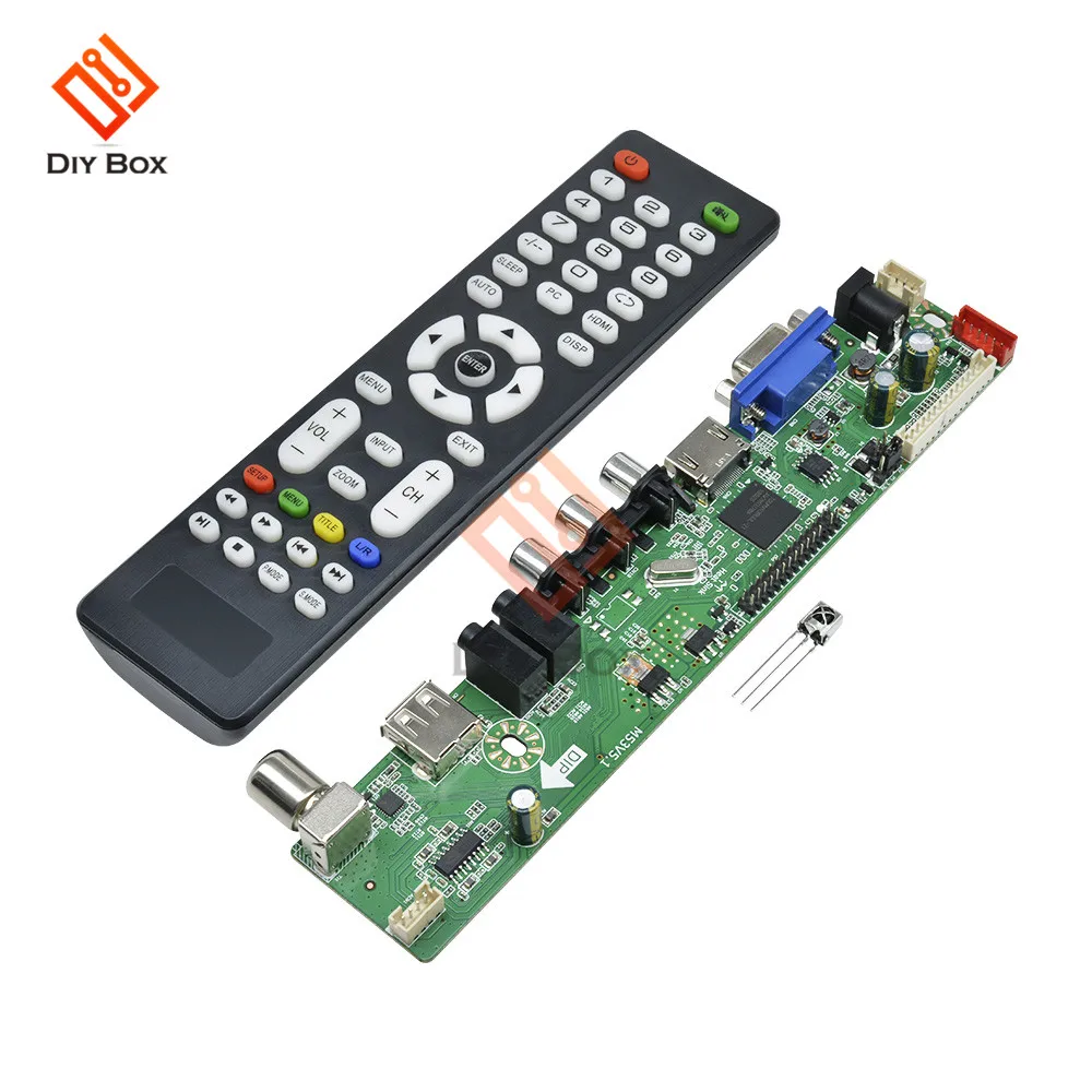 

New Universal LCD Controller Board Resolution TV Motherboard VGA/HDMI/AV/TV/USB HDMI Interface Driver Board Moudle
