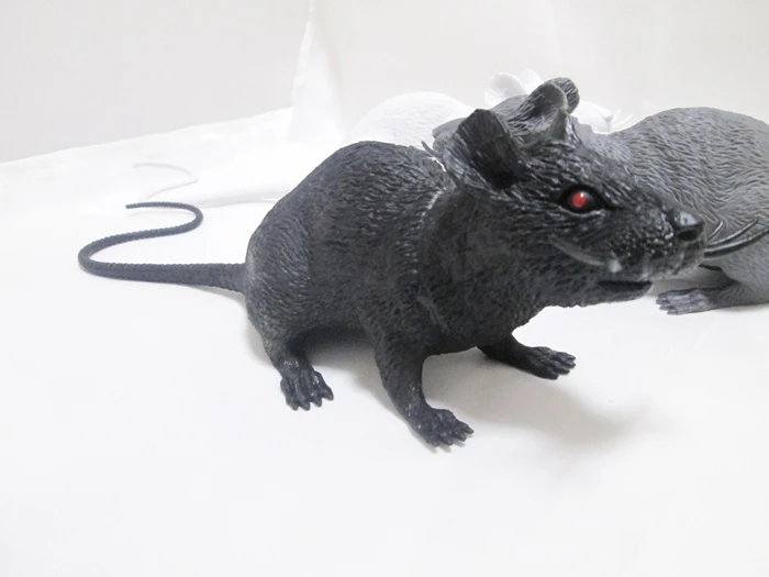 

29CM Lifelike PVC Black white gray the simulation mouse model Practical Jokes toys For Kids April fool's day