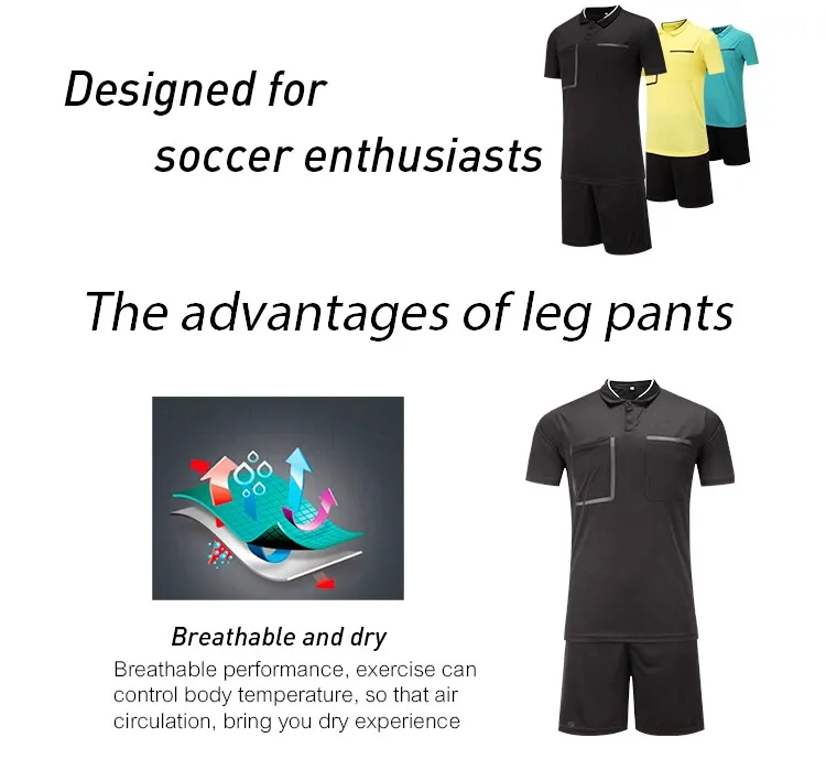 Профессиональные мужские футбольные комплекты, спортивные костюмы для футбола, Майки для рефери, рубашки, дышащие, быстросохнущие