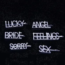 Горячая Мода Письмо Слово стразы заколка для волос с кристаллами зажим для волос заколки для волос зажим для волос Haripins орнамент заколки-пряжки аксессуары для волос